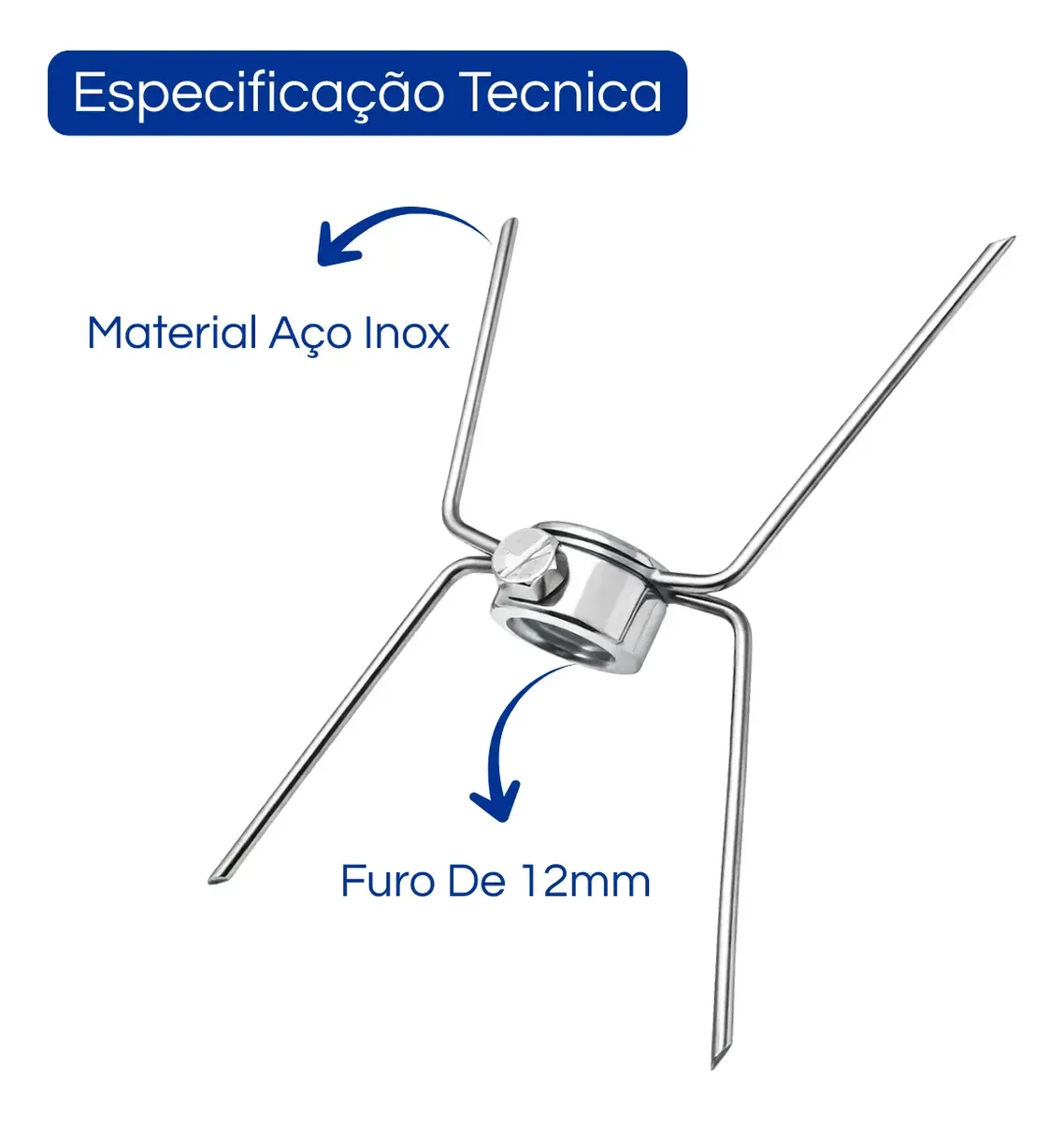 Garfo Gancho Ponta Dupla Para Máquina De Frango