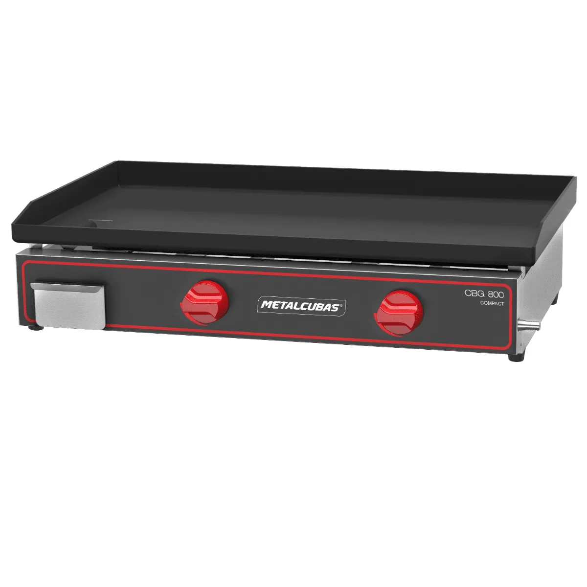 Chapa Gas Cbg-800c Compact 80x45cm 2 Queimadores Metalcubas