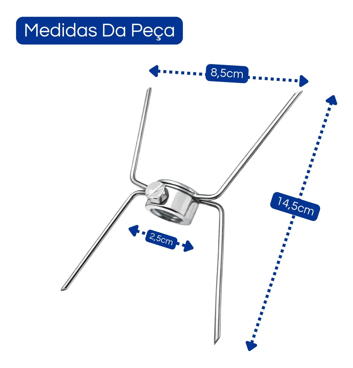 Garfo Gancho Ponta Dupla Para Máquina De Frango