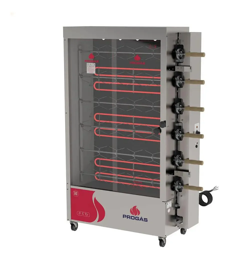 Forno Assador Giratório Frango Progás Pr-631 6 Espetos