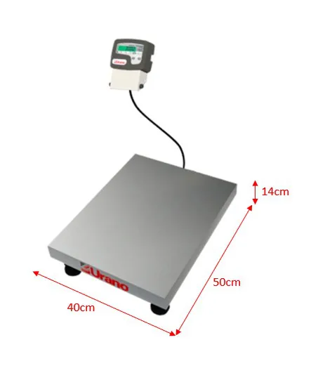 BALANÇA PLATAFORMA UR10000 LIGHT W 300KG/50G ME BANDEJA INOX