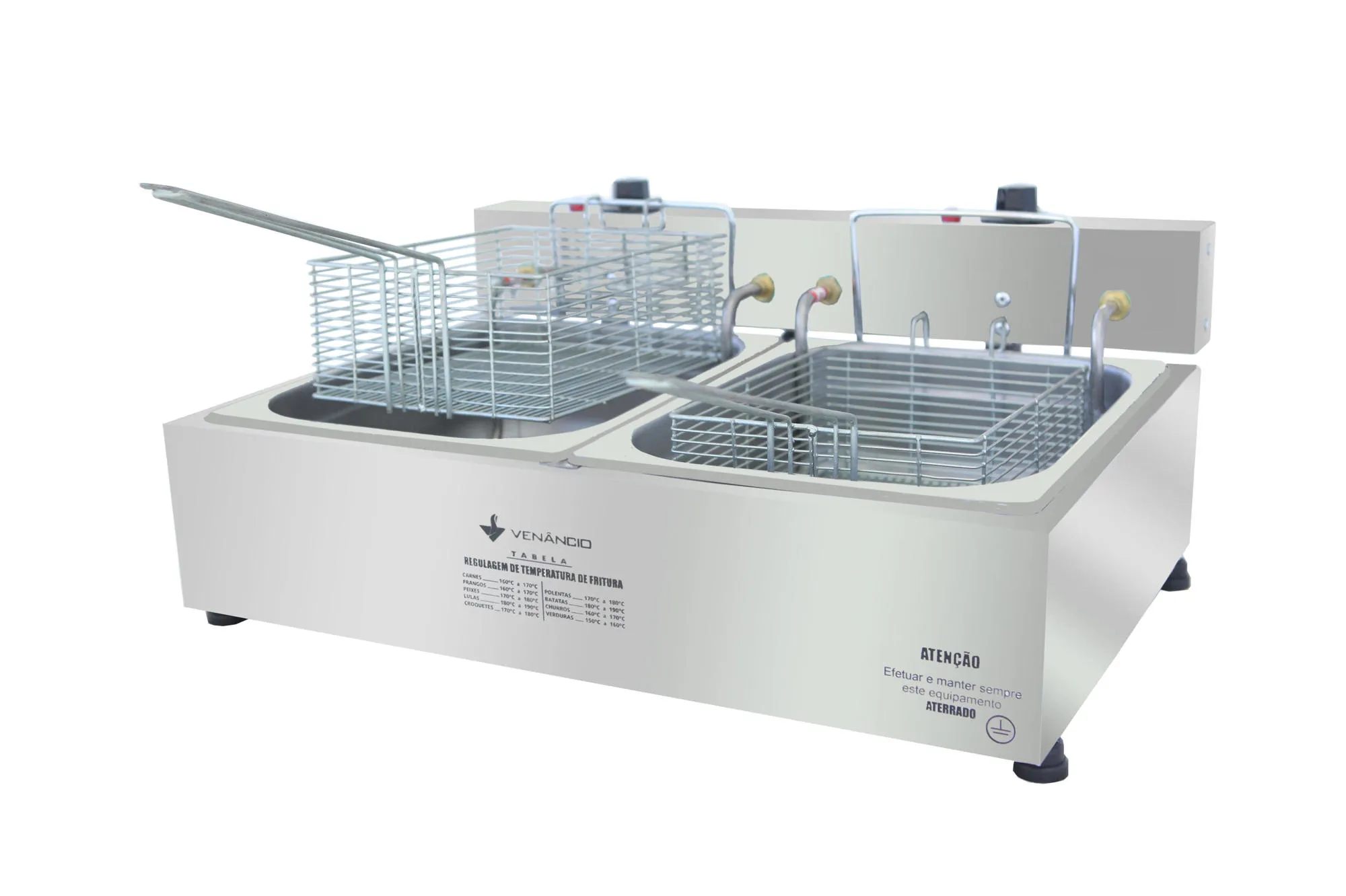 FRITADEIRA ELETRICA A OLEO 2 CUBAS 3,3L CADA 4000W 220V- SFE212